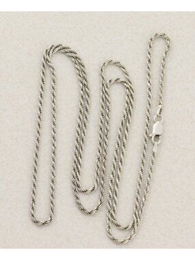 Sterling Silver Long Rope Chain Necklace 30.5" 1.7mm  Women or Men